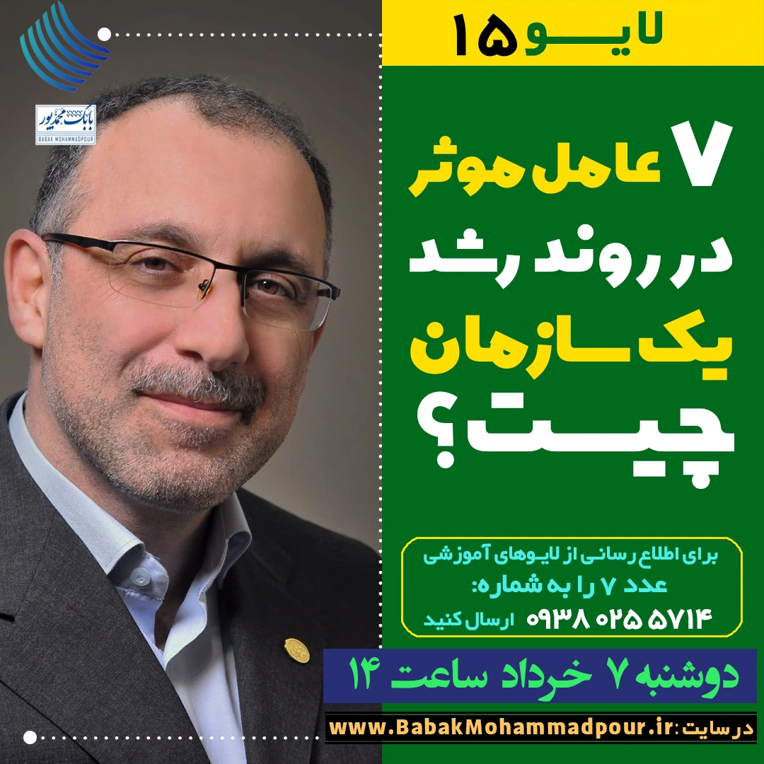 7عامل موثر در روند رشد یک سازمان چیست؟